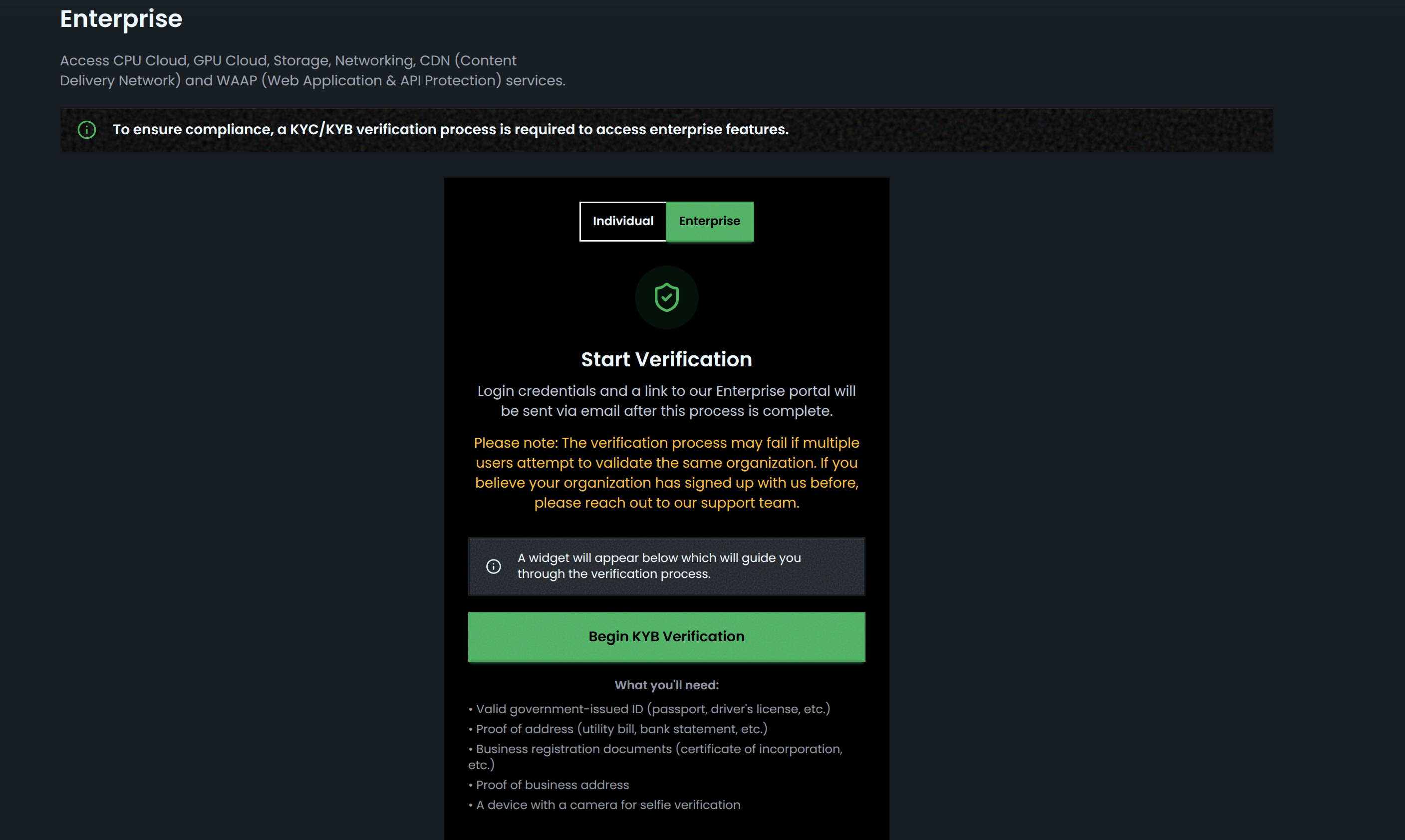 Enterprise Verification